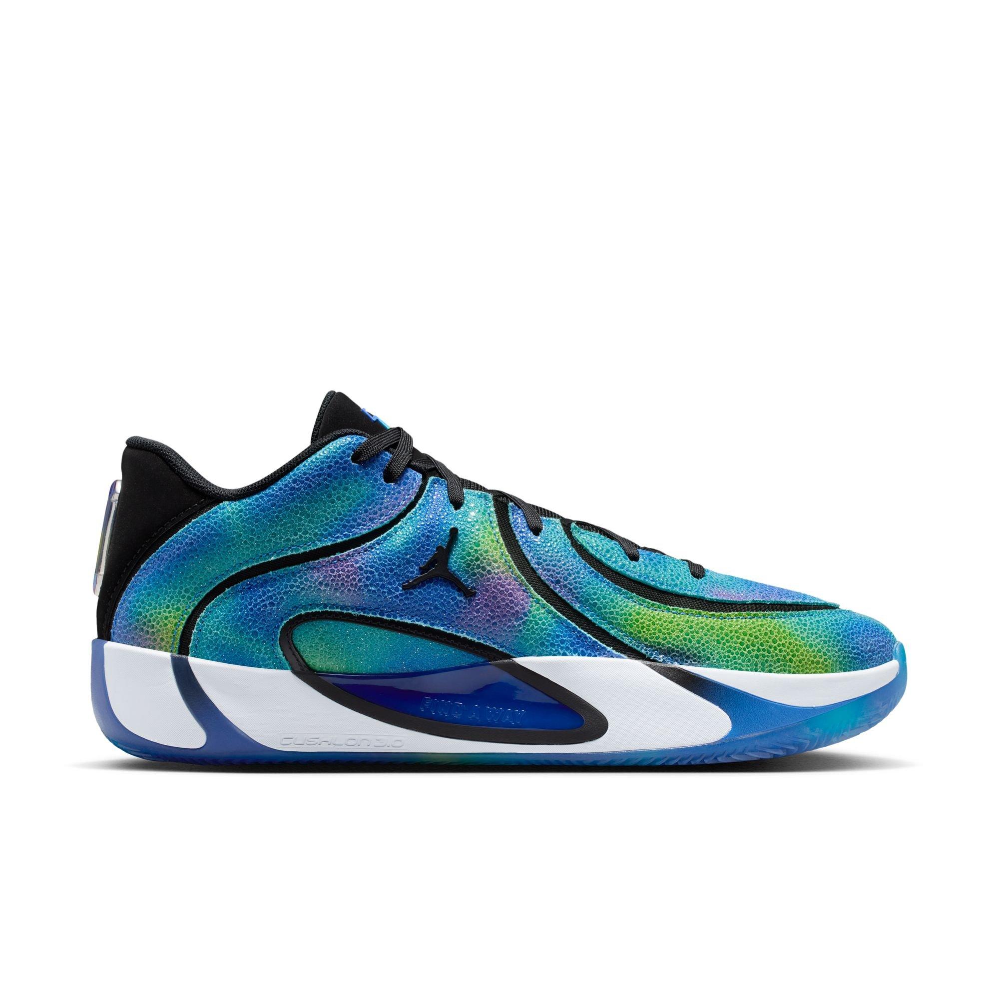 Jordan Tatum 4 "Smooth Soul Vol.2" Men's Basketball Shoe - RED PLUM/BLACK/HYPER ROYAL/'YELLOW STRIKE